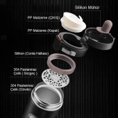 Kapris Tohana Silver Çelik Termos Kupa 450 ml 75411 - 2