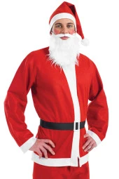 Yetişkin LUX Noel BABA Kostüm SETİ - Ceket, pantolon, şapka... thumbnail 1