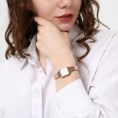 Maiar Kare Kasa Rose Kordon Kadın Kol Saati thumbnail 9