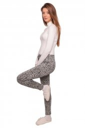 Desenli Kadın Viskon Pantolon 05 | Siyah - 2