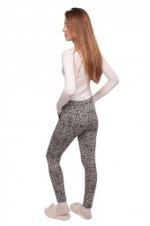 Desenli Kadın Viskon Pantolon 05 | Siyah - 3