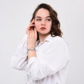 Maiar Kare Kasa Gümüş Kordon Kadın Kol Saati thumbnail 6