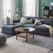 Kalın Tüylü Halı Gri Renk MeridyenDukkan 170x240 cm IKEA Sentetik Elyaf-Dayanıklı ,Modern - 5