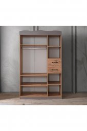 Erezoğulları Mobilya Aynalı 3 Kapılı 2 Çekmeceli Gardırop Elbise Dolabı 130x50x210cm - 3