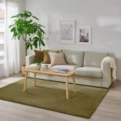 Kalın Tüylü Halı Açık Yeşil Renk MeridyenDukkan 170x240 cm IKEA Modern-Parlak-Dayanıklı - 3