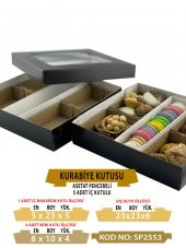 Kurabiye - Makaron Kutusu (4 Adet Mini Kutu 1 Adet Makaron Kutu) (10 Adet) - 1