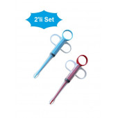 Kedi Köpek Hap Yutturma Enjektörü. Kıskaç Uç. İkili Set - 1