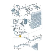 Skoda Fabia 2000-2004 AME 1.4 Devirdaim Su Borusu Sac 6Y0121050A - 3