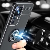 Xiaomi Mi 12T Kılıf Zore Ravel Yüzüklü Silikon Kılıf - 6