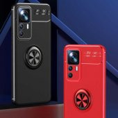 Xiaomi Mi 12T Kılıf Zore Ravel Yüzüklü Silikon Kılıf - 12