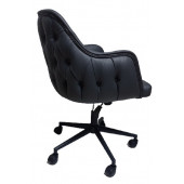 Bilgisayar ve Çalışma Koltuğu Suni Deri Krom Yıldız Ayaklı - 8