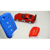 Seat Leon ibiza Ateca Silikon Anahtar Kırmızı Mavi Kılıf Seti thumbnail 1