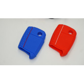 Seat Leon ibiza Ateca Silikon Anahtar Kırmızı Mavi Kılıf Seti thumbnail 4