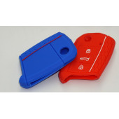 Seat Leon ibiza Ateca Silikon Anahtar Kırmızı Mavi Kılıf Seti thumbnail 5
