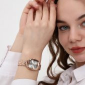 Elanor Gümüş Kadran Roma Rakam Rose Kordon Kadın Kol Saati - 1