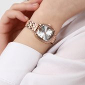 Elanor Gümüş Kadran Roma Rakam Rose Kordon Kadın Kol Saati - 4