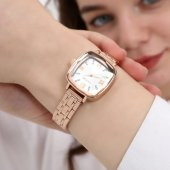 Elanor Gümüş Kadran Roma Rakam Rose Kordon Kadın Kol Saati - 6