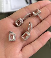 SilverPoint Baget Taşlı Üçlü Set - 2