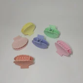 Midye 6'lı Unicorn Rengarenk Saç Tokası Bahar Renkleri Kelebek Kıskaçlı Saç Tokası 8 cm Gökkuşağı Mandal Toka - 4