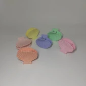 Midye 6'lı Unicorn Rengarenk Saç Tokası Bahar Renkleri Kelebek Kıskaçlı Saç Tokası 8 cm Gökkuşağı Mandal Toka - 5