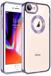 iPhone SE 2020 Kılıf Köşeleri Renkli Şeffaf Kamera Korumalı Silikon Luxury Kapak - 2