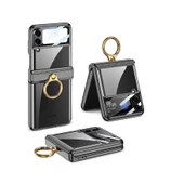 Vendas Samsung Galaxy Z Flip 4 Uyumlu Kıpta Yüzüklü Lens Korumalı Silikon Kılıf - 4