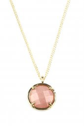 Ay Taşı Doğal Taş Gold Renkli Kolye thumbnail 1