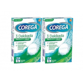 Corega 3 Dakikada Diş Protezi Temizleyici 30 Tablet 2'li Paket - 1