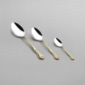 Nehir Lalezar Altın Sade 89 Parça Çatal Kaşık Bıçak Takımı thumbnail 2