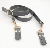 Angel Çanta Aksesuar Gerçek Deri Ayarlı Uzun Sap 2.3X130 Gri Light Gold Metalli - 1