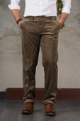 İNCE FİTİLLİ REGULAR KESİM BORU PAÇA ERKEK KADİFE PANTOLON - 10