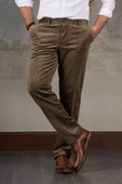 İNCE FİTİLLİ REGULAR KESİM BORU PAÇA ERKEK KADİFE PANTOLON - 8