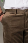 İNCE FİTİLLİ REGULAR KESİM BORU PAÇA ERKEK KADİFE PANTOLON - 11