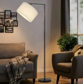 MYLIGHTS RETRO RUSTİK MODERN KREM KUMAŞ KÖŞE LAMBASI LAMBADER (EV. İŞYERİ. MEKAN. CAFE ) - 1
