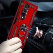 Samsung Galaxy Z Fold 4 Kılıf Yüzüklü Magnetic Standlı Vega Kapak - 9
