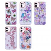 Apple iPhone 11 Kılıf Desenli Simli Sert Zore İnka Kapak - 1