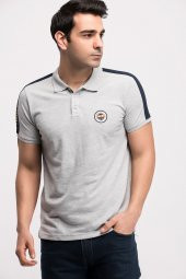 Fenerbahçe Orijinal Beku Gri Melanj Çocuk Polo Yaka T-Shirt thumbnail 2