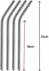 Paslanmaz Çelik Pipet Seti 5 Parça - 3