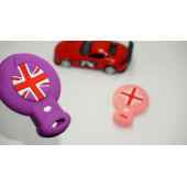 Mini Cooper Clubman Countryman R56 Silikon Anahtar Pembe Mor Kılıf Seti - 1