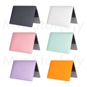 MacBook Air 13.6 İnç Kılıf Mat Flu Buzlu TPU Sert Kapak M4-M3-M2 Uyumlu İnce Hafif Darbe Çizik Koruma thumbnail 8