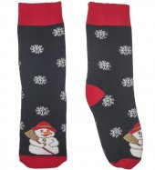 Bayan Parfümlü Yılbaşı Temalı Dörtlü Havlu Çorap Seti - 5