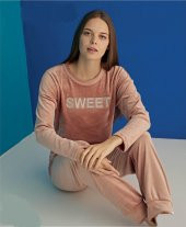 Mihra 13136 Kadın Kışlık Kadife Pijama Takımı - 3