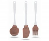 SİLİCOLİFE 3LÜ SERVİS SETİ SİLİKON KEPÇE, BÜYÜK SPATULA, FIRÇA - 1