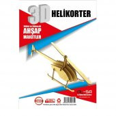 3D Ahşap Helikopter Maketi - 1