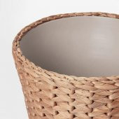 Su Sümbülü Saksı 24 Cm MeridyenDukkan El Örmesi-Dekoratif Yer Saksısı IKEA Natürel - 4