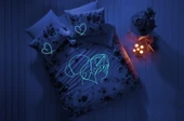 Taç Anneler Günü Glow Shiny Pembe Çift Kişilik Nevresim Takımı - 2