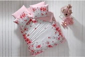 Taç Anneler Günü Glow Shiny Pembe Çift Kişilik Nevresim Takımı - 1