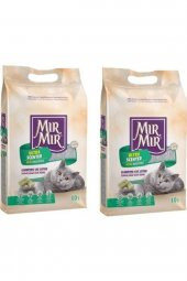 Mır Mır Beyaz Sabun Kokulu Topaklaşan Ince Taneli Kedi Kumu 10 lt 2 Adet - 2