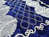 Verna Süzene İşlemeli Kadife Seccade Lacivert thumbnail 7