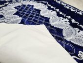 Verna Süzene İşlemeli Kadife Seccade Lacivert thumbnail 8